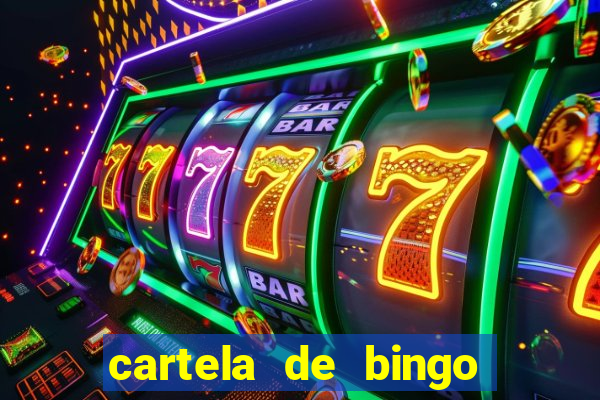 cartela de bingo pra imprimir